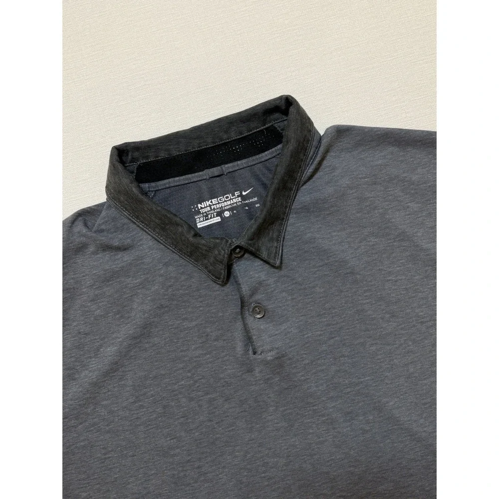Nike Golf Transition Performance Heather Polo Golf Shirt Sz XL 685727-406
